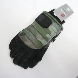 Swiss Tech S-M Black and Camouflage Peakproof Waterproof Ski Glove